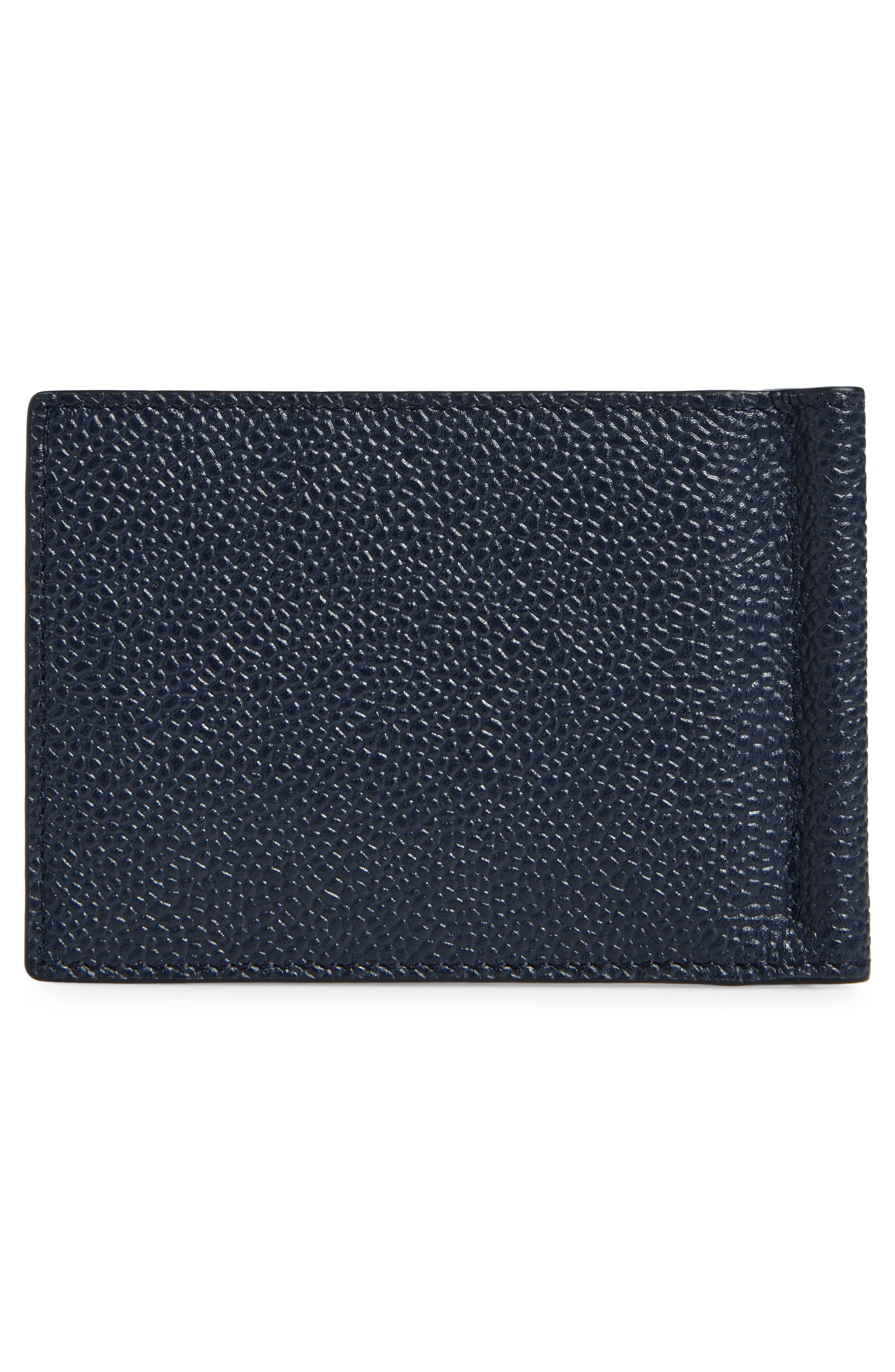 Thom Browne 4-Bar Leather Bifold Wallet in Navy at Nordstrom - 4