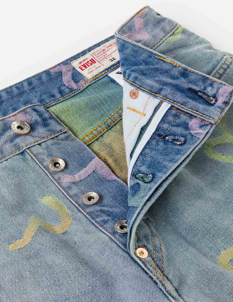 All-over Seagull Jacquard Denim Shorts 9