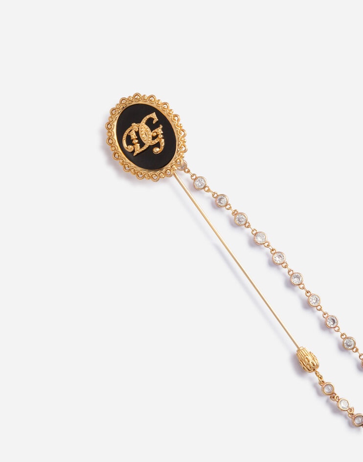 Metal brooch with DG logo - 2