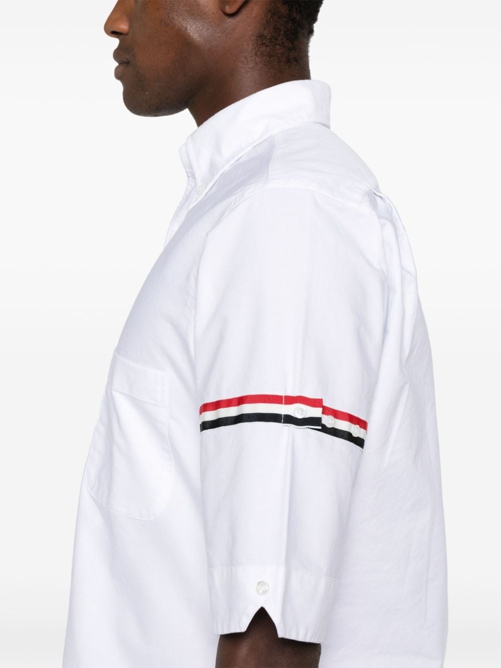 CLASSIC FIT SHORT SLEEVE SHIRT W/ RWB ARMBANDS IN OXFORD - 5