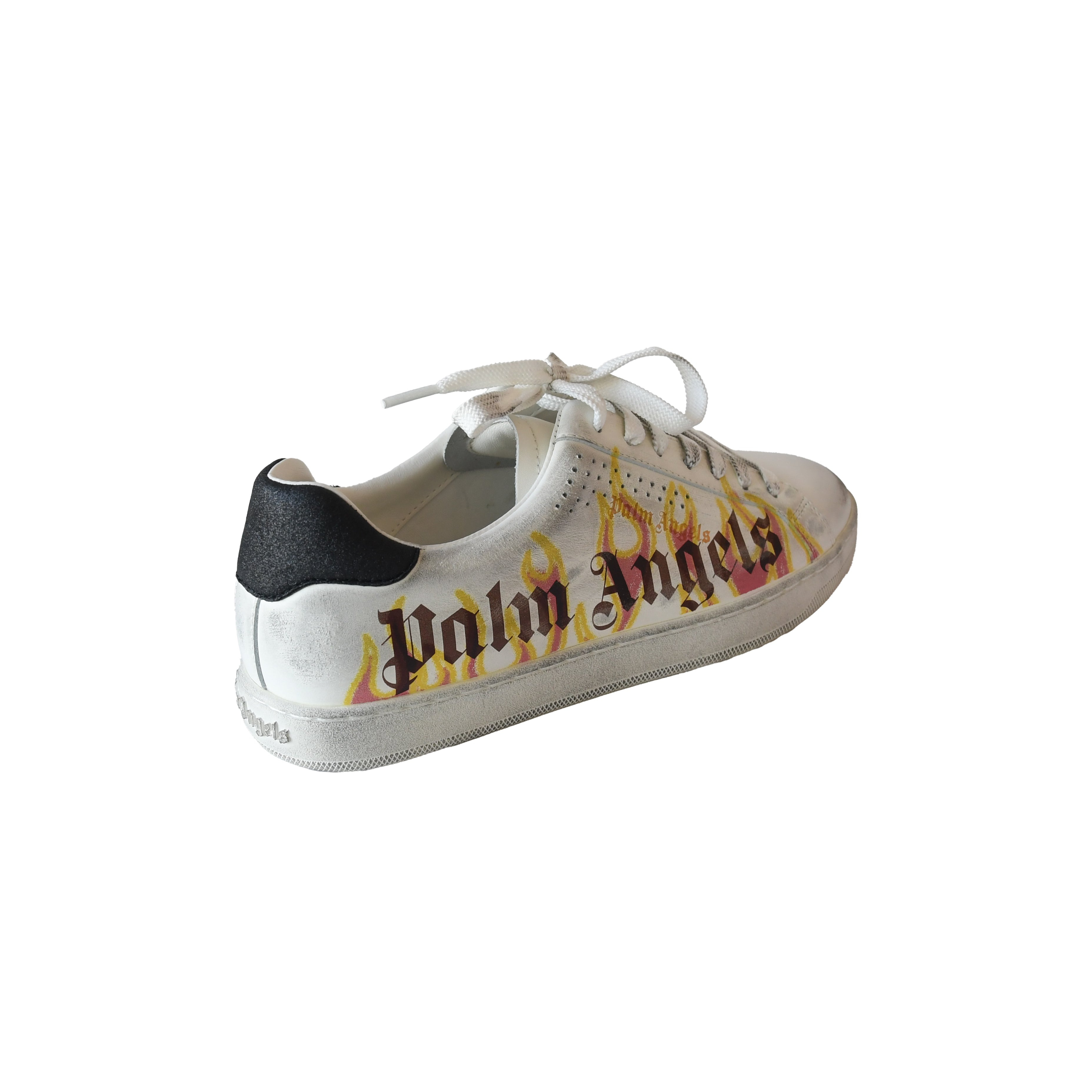 Palm Angels Spray Paint Low-Top Sneakers White - 3