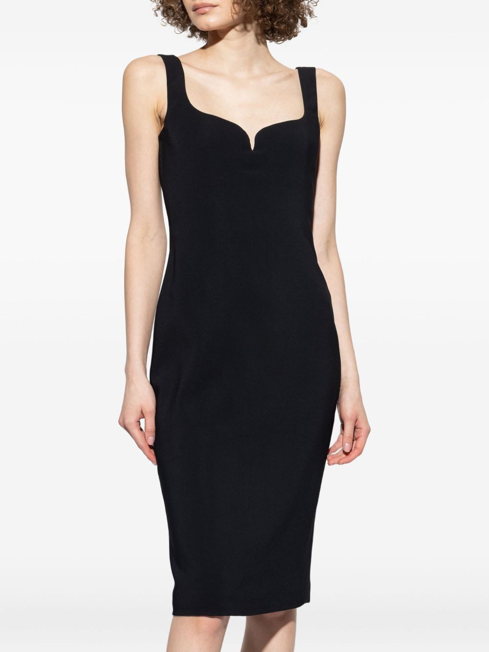 sweetheart-neckline midi dress - 3