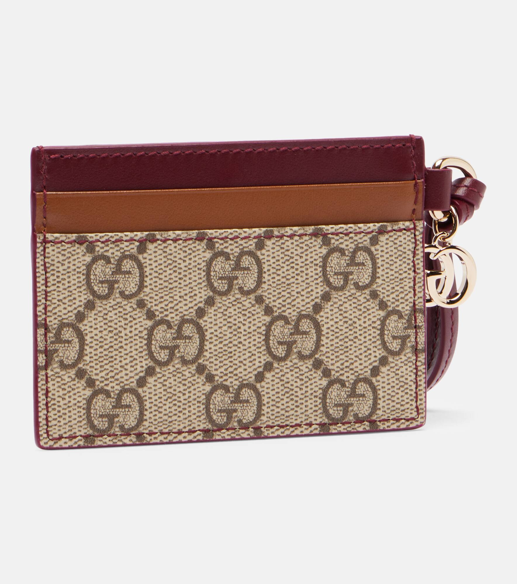 GG Canvas leather-trimmed card holder - 3