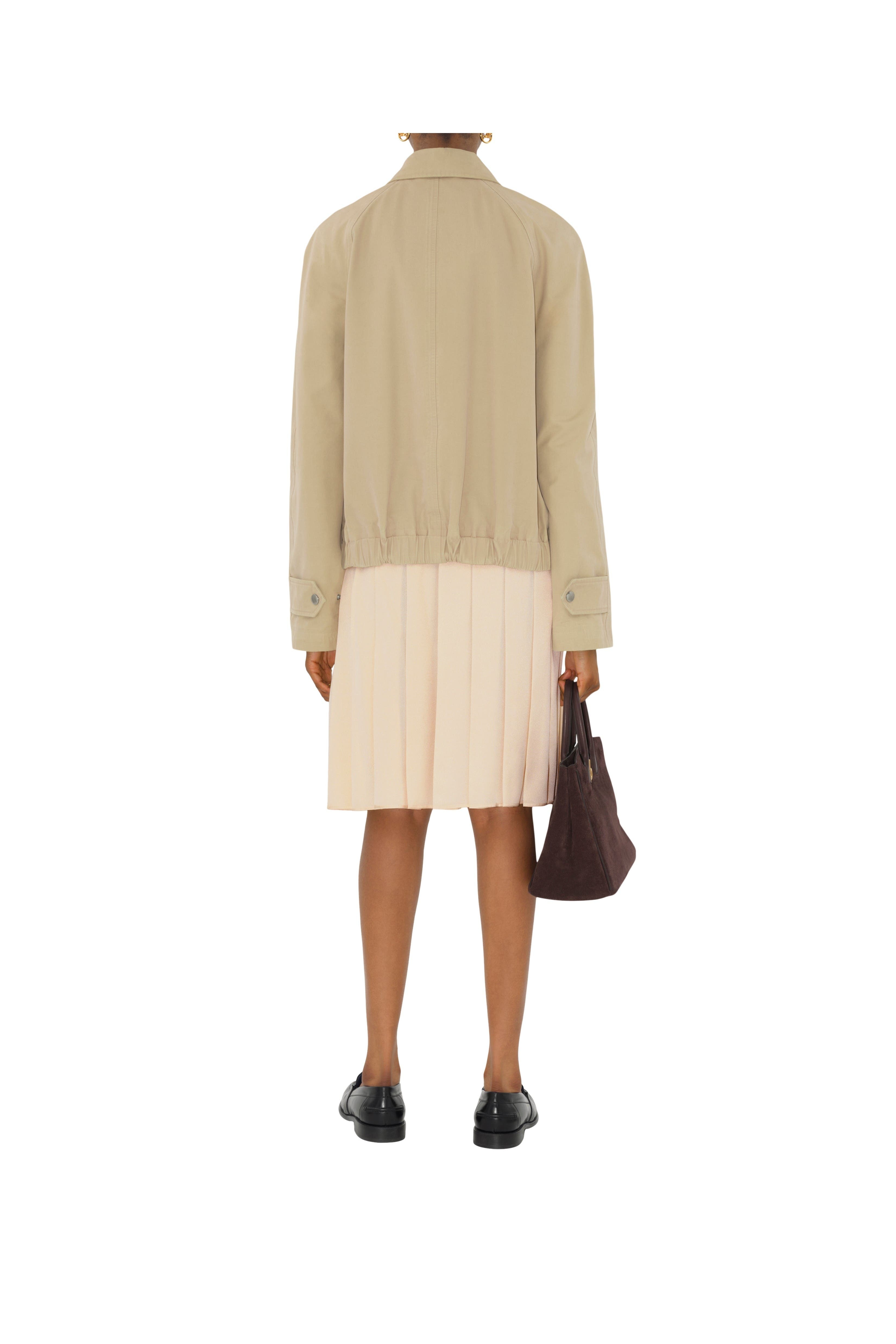 burberry Pleated Silk Skirt in Pelican at Nordstrom - 4
