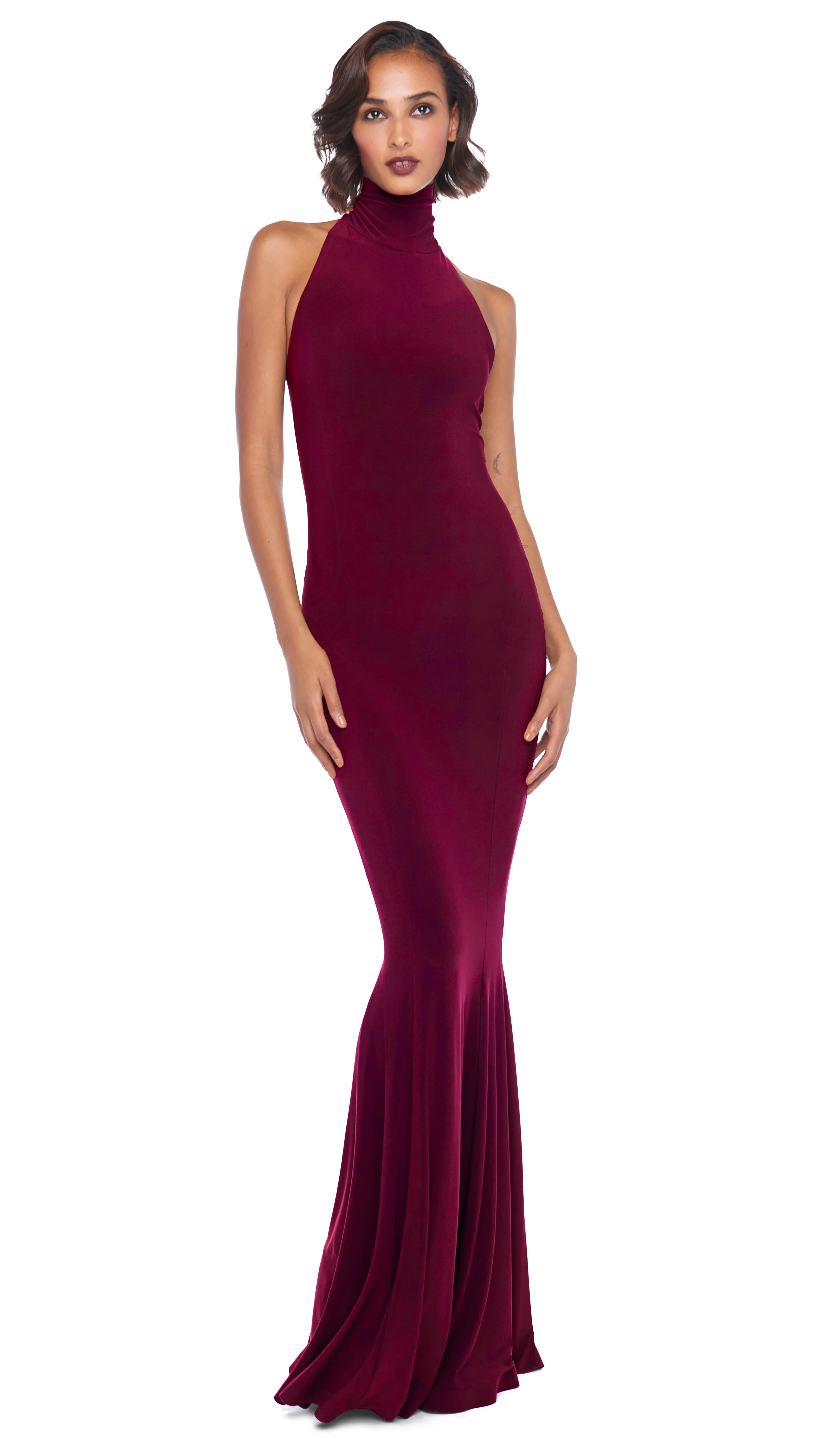 HALTER TURTLE FISHTAIL GOWN - 1