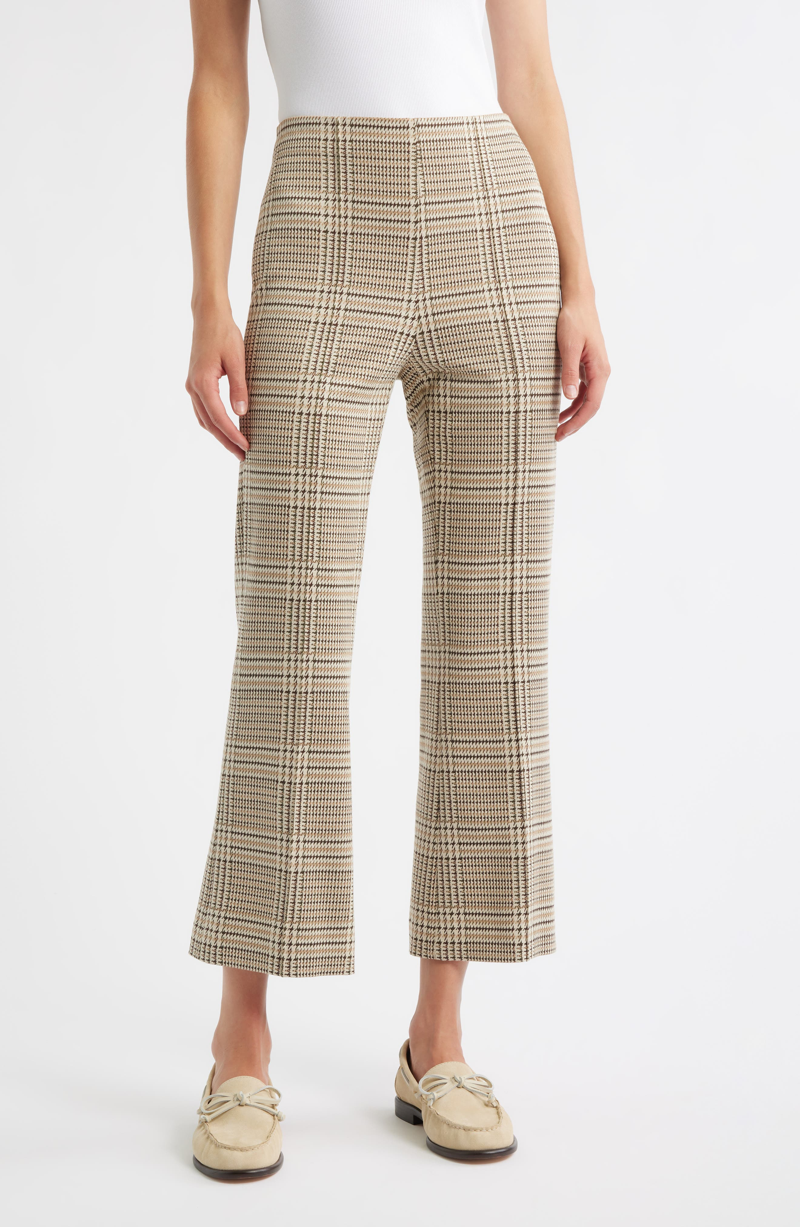 rag & bone Irina Ponte Kick Flare Pants in Tan Multi at Nordstrom - 1