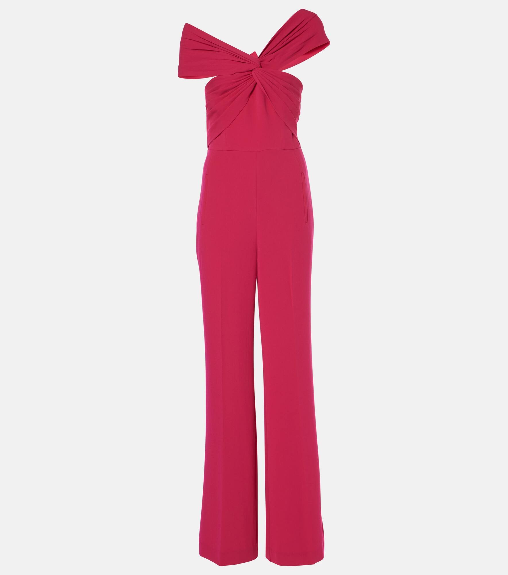 Gathered cady wide-leg jumpsuit - 1