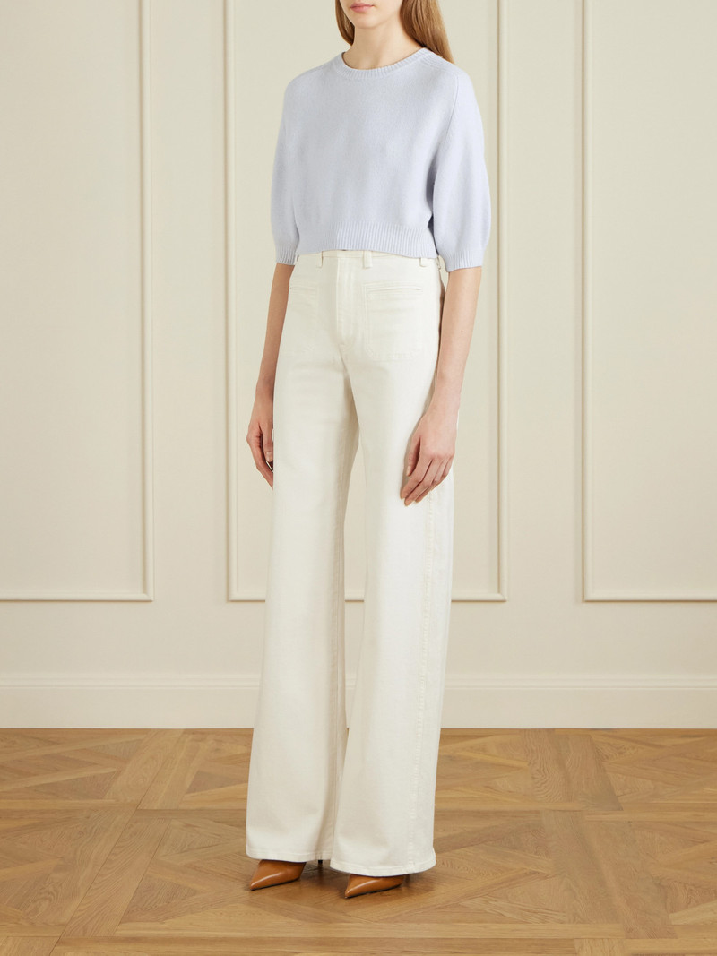 KHAITE Lorelai Cropped Wool And Cashmere-blend Sweater outlook