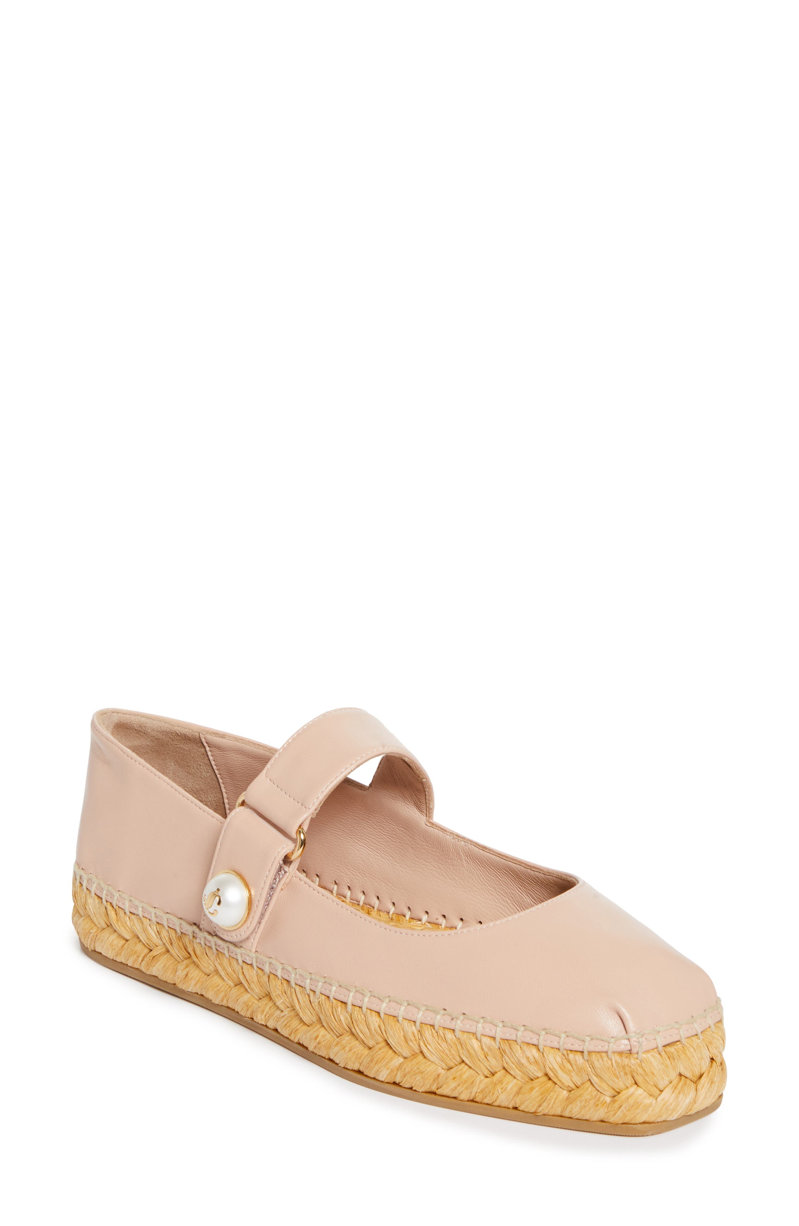 Jimmy Choo Fayence Espadrille Mary Jane Flat in Macaron at Nordstrom - 1