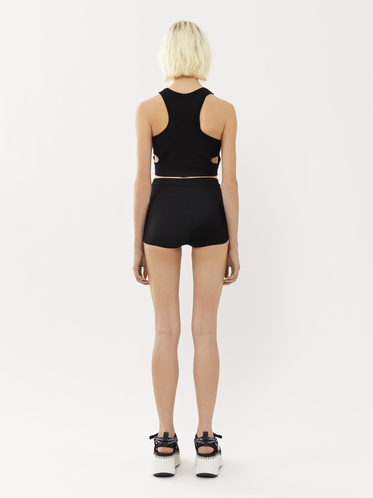 HIGH-WAISTED MINI SHORTS - 4
