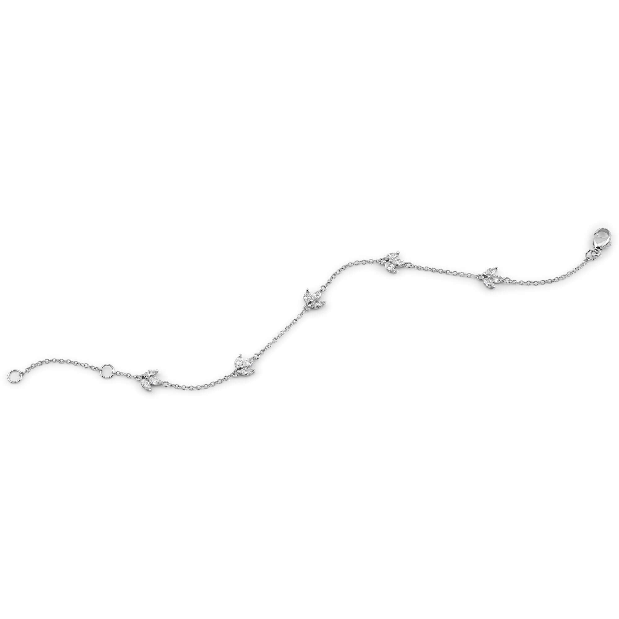 LAB-Created Diamond Fleur Bracelet - 4