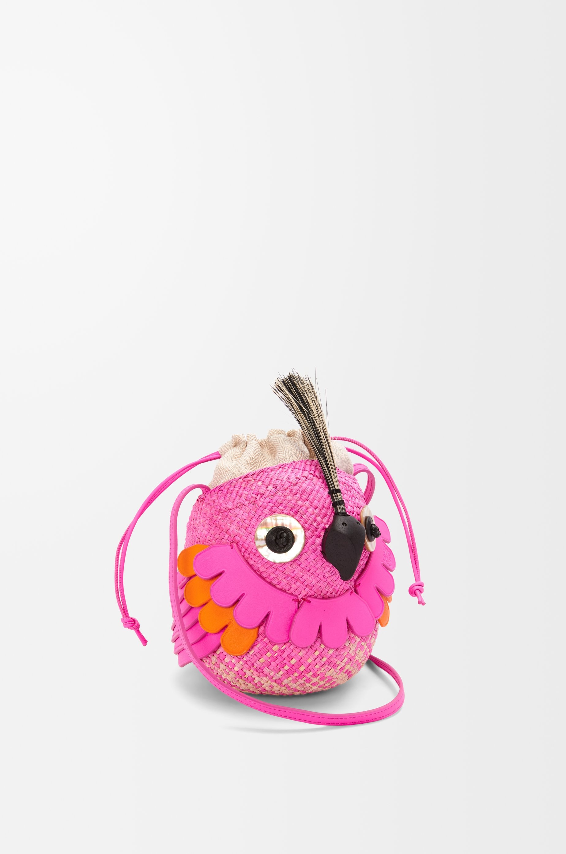 Bird bag in iraca palm and calfskin - 3
