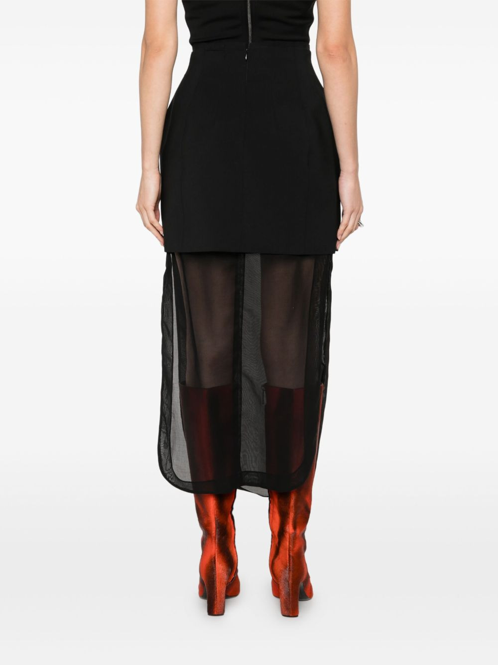 pocket-detail midi skirt - 4