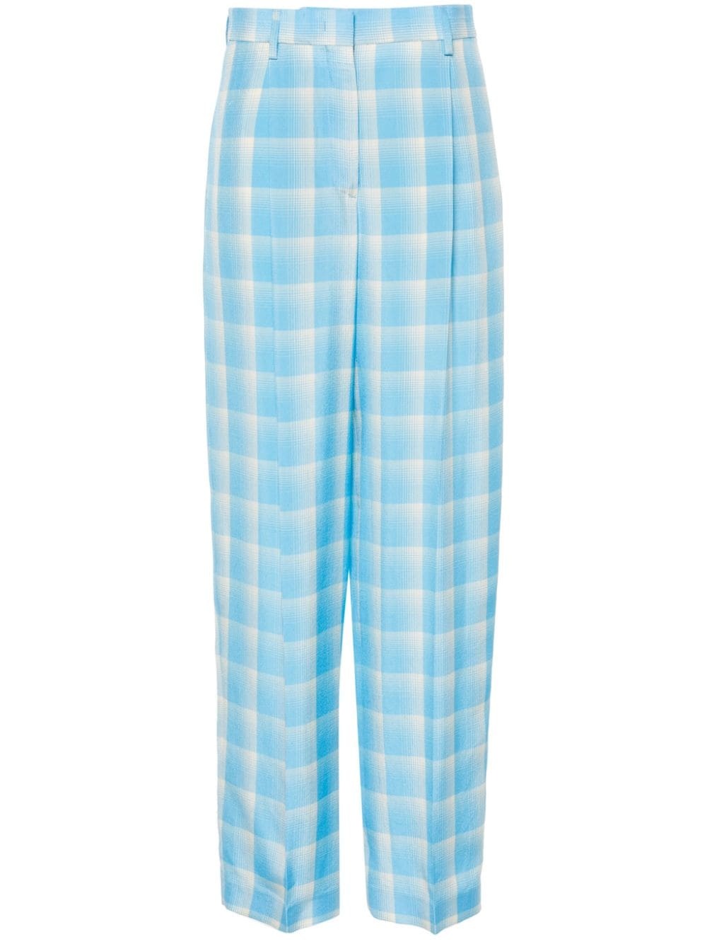 check-pattern trousers - 1