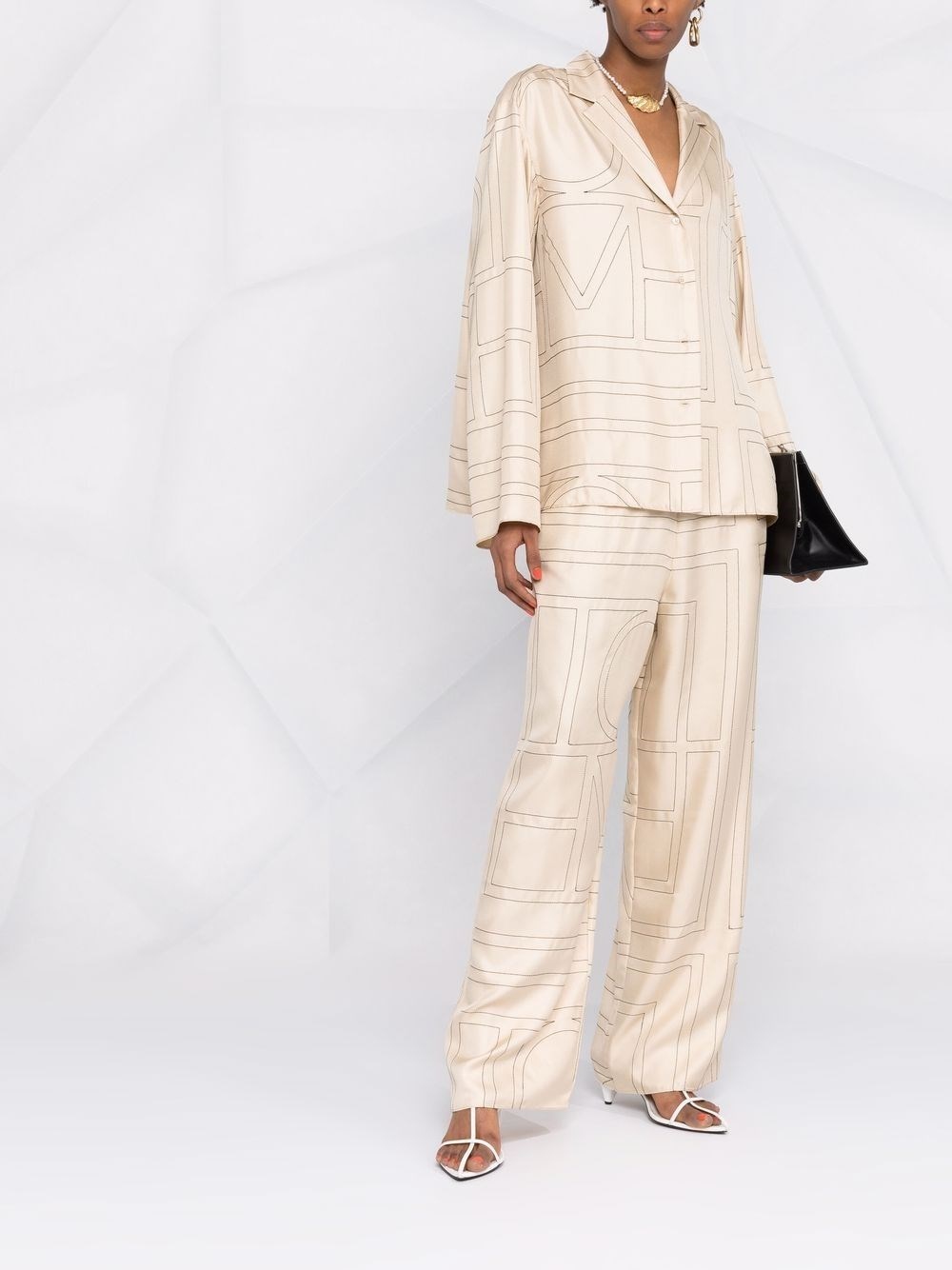 Monogram silk shirt - 4