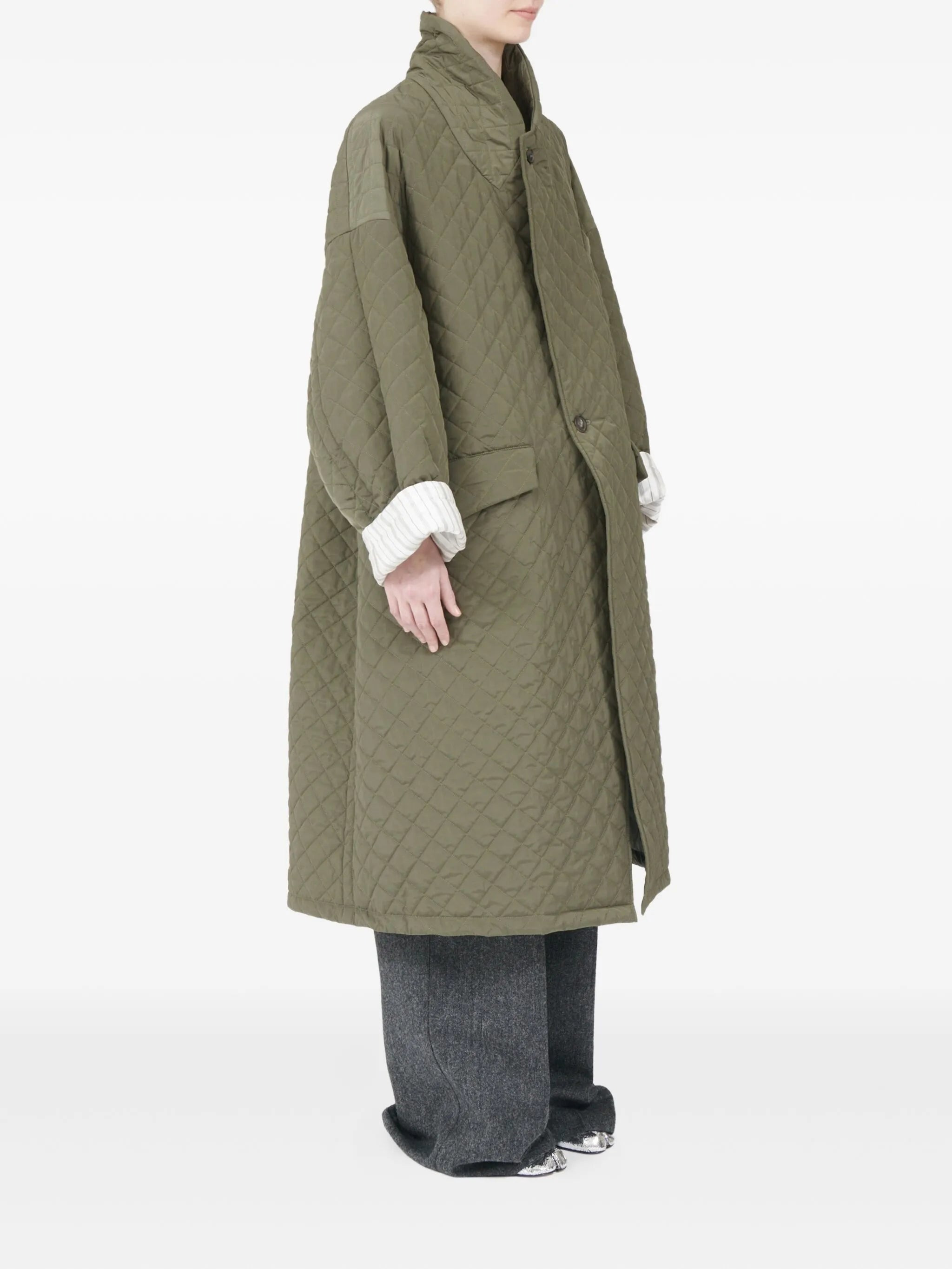 Maison Margiela Quilted Single-breasted Coat - 4