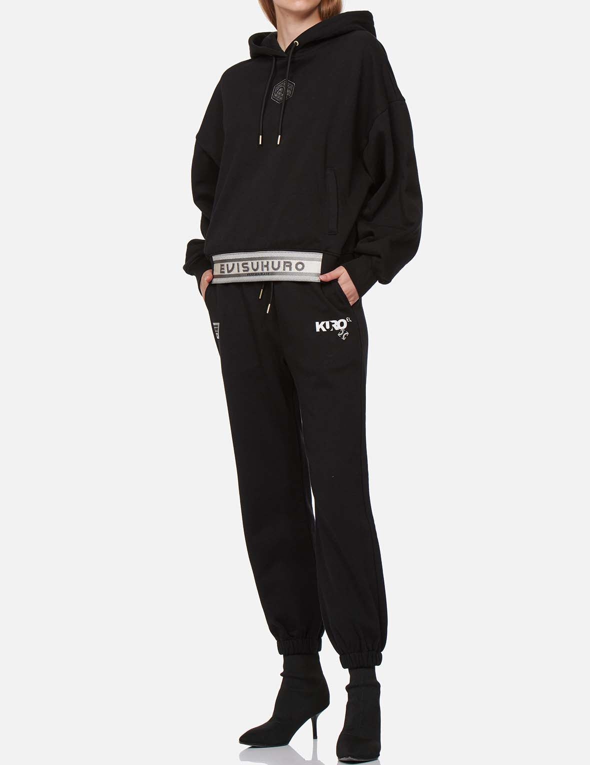 Triple Seagull Print and Embroidery Sweatpants - 3