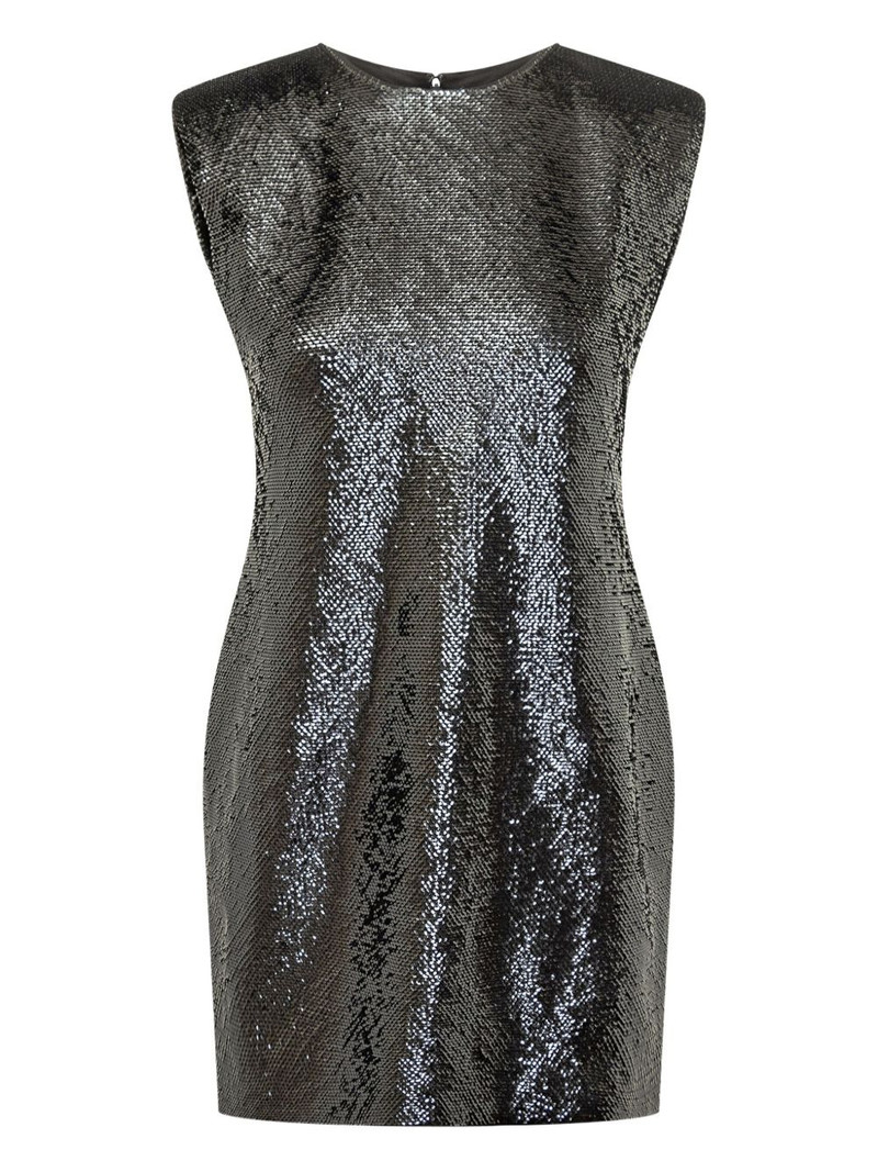 sequin extended-shoulder mini dress 1