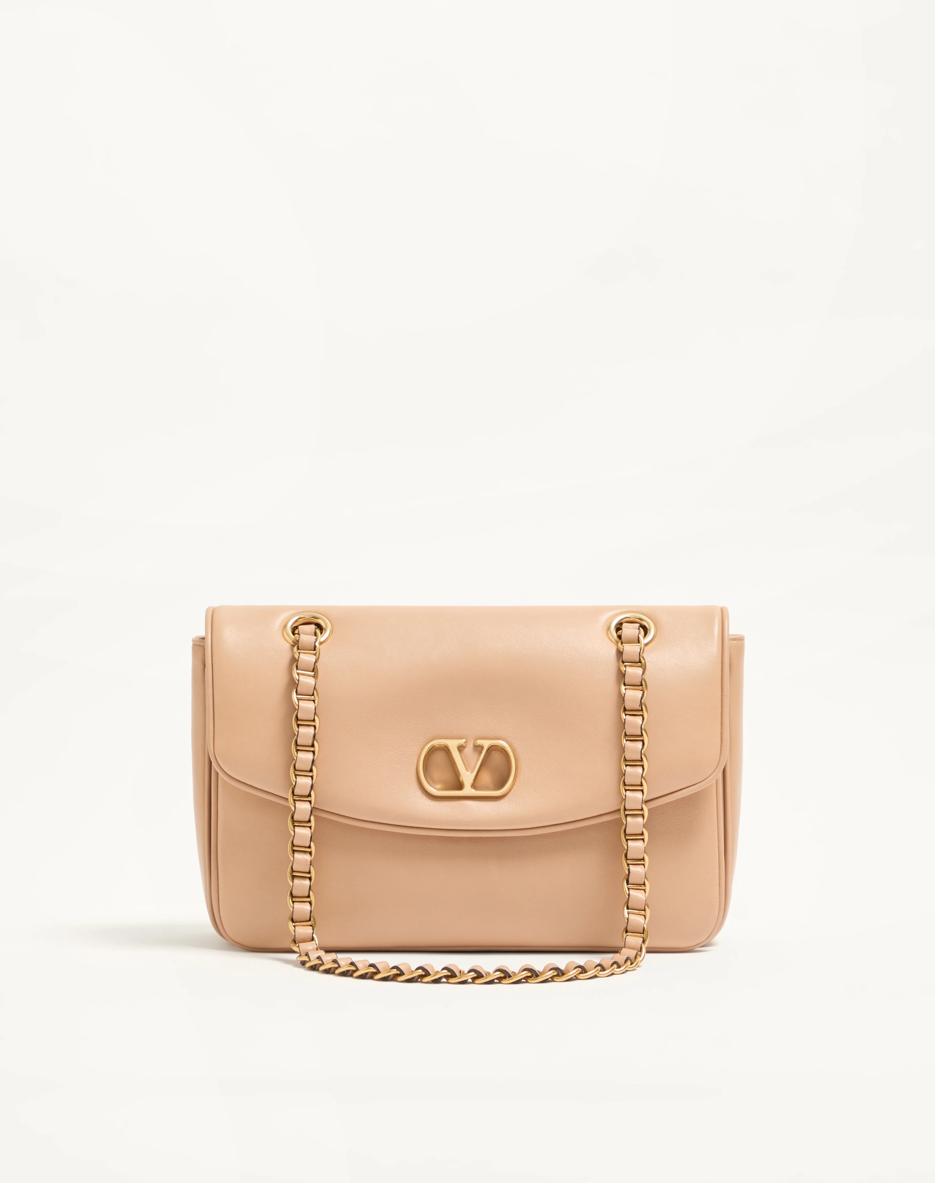 VALENTINO GARAVANI DJUNA MEDIUM CHAIN BAG IN NAPPA LEATHER - 1