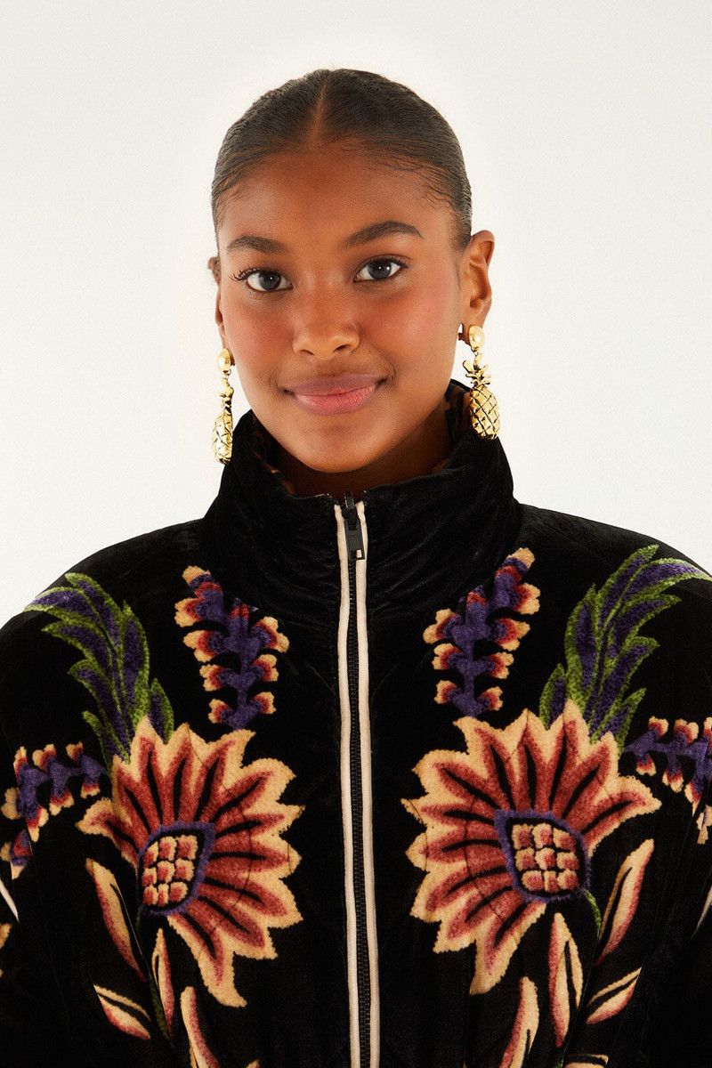 Black Marvelous Garden Puffer Jacket 8