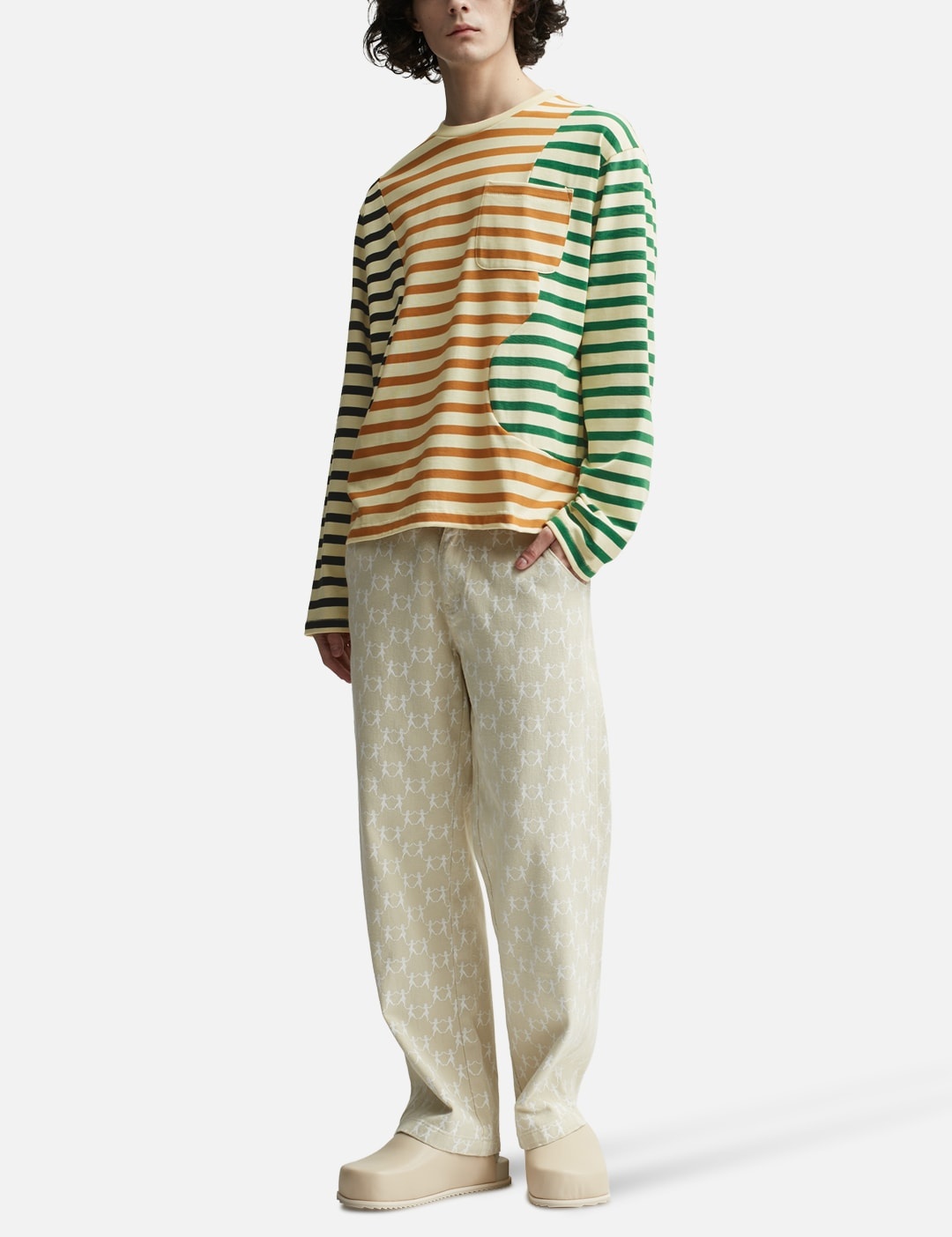ORGANIC PANELED STRIPE LONG SLEEVE - 5