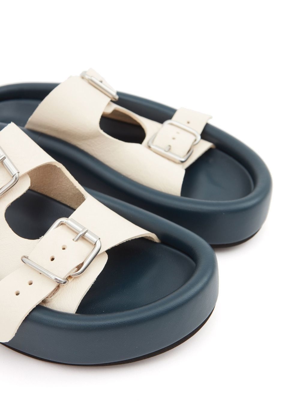 buckle-strap leather sandals - 4