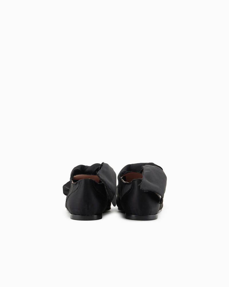 EMPORIO ARMANI Satin slippers with knot outlook