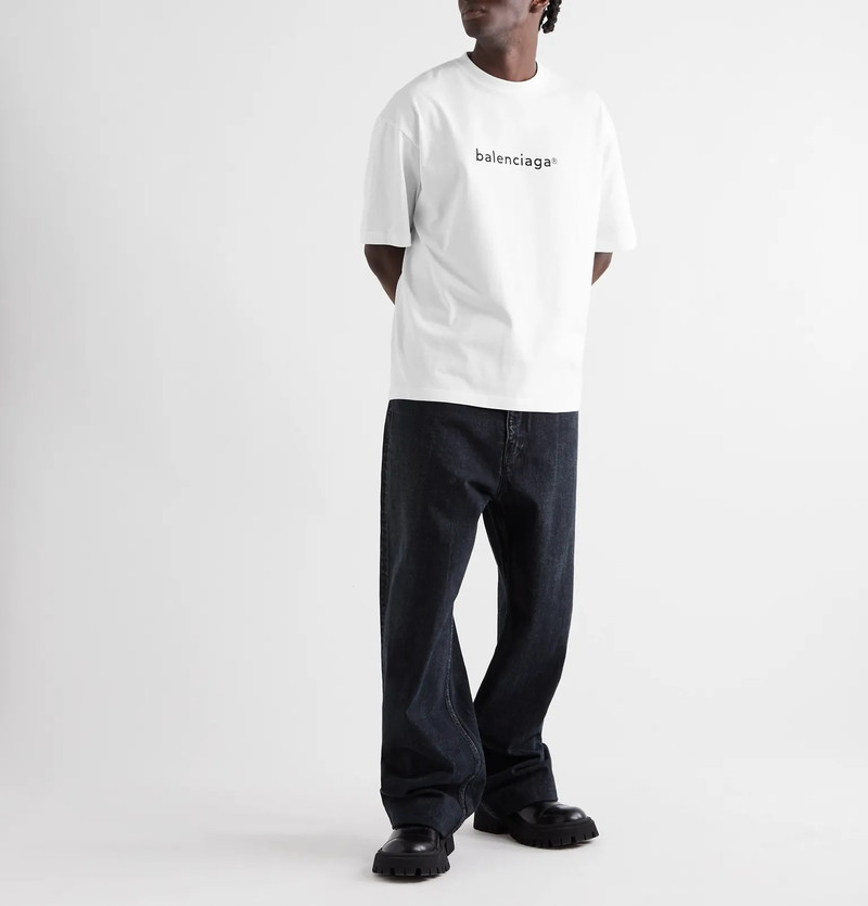 BALENCIAGA Logo-Print Cotton-Jersey T-Shirt outlook