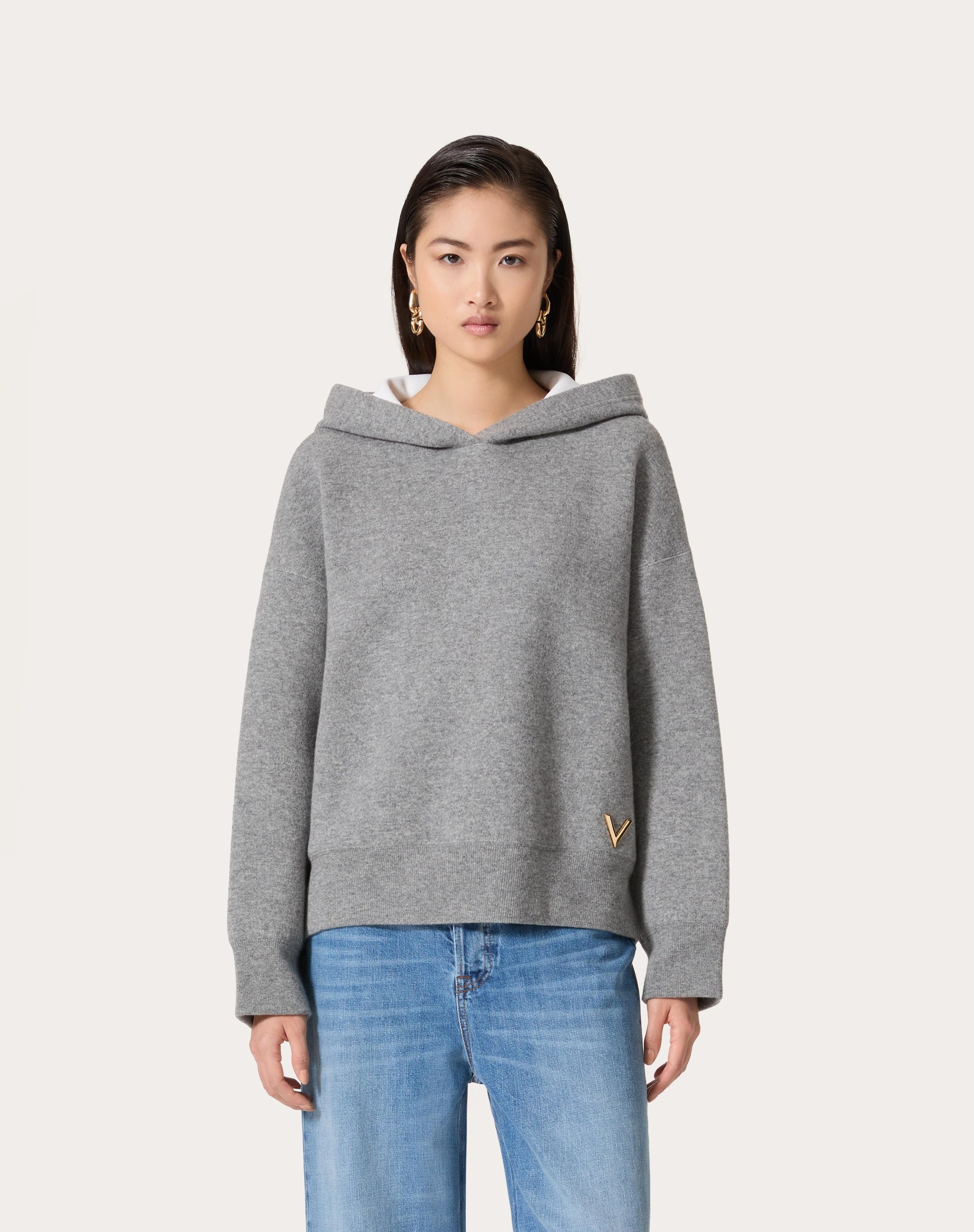 WOOL AND STRETCHED VISCOSE SWEATER - 3