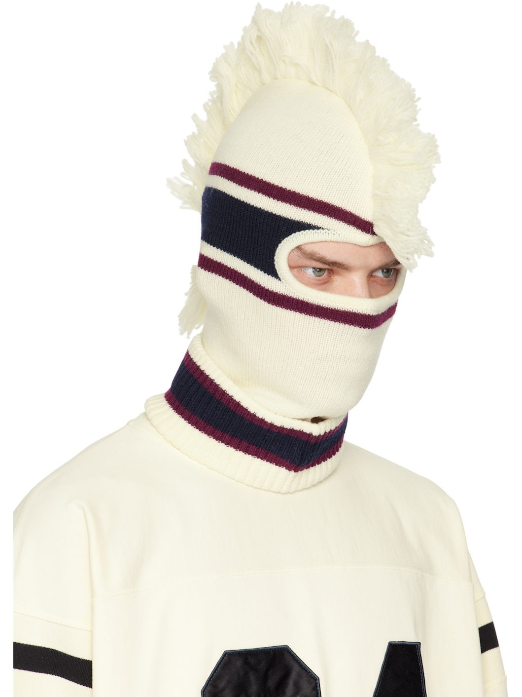 Off-White Fringe Knit Balaclava - 2