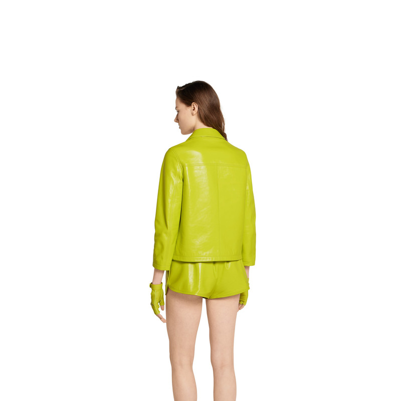 Shiny leather boxy jacket 4