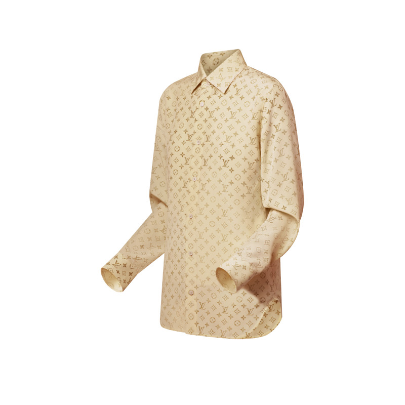 Washed Monogram Silk Shirt 2