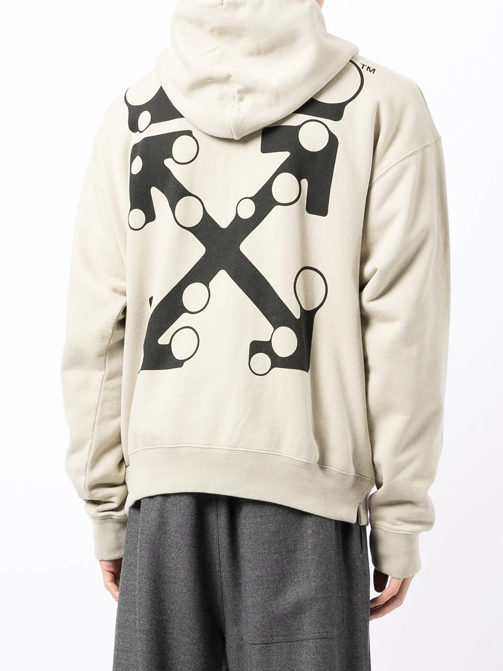 Bubble Arrow drawstring hoodie - 4