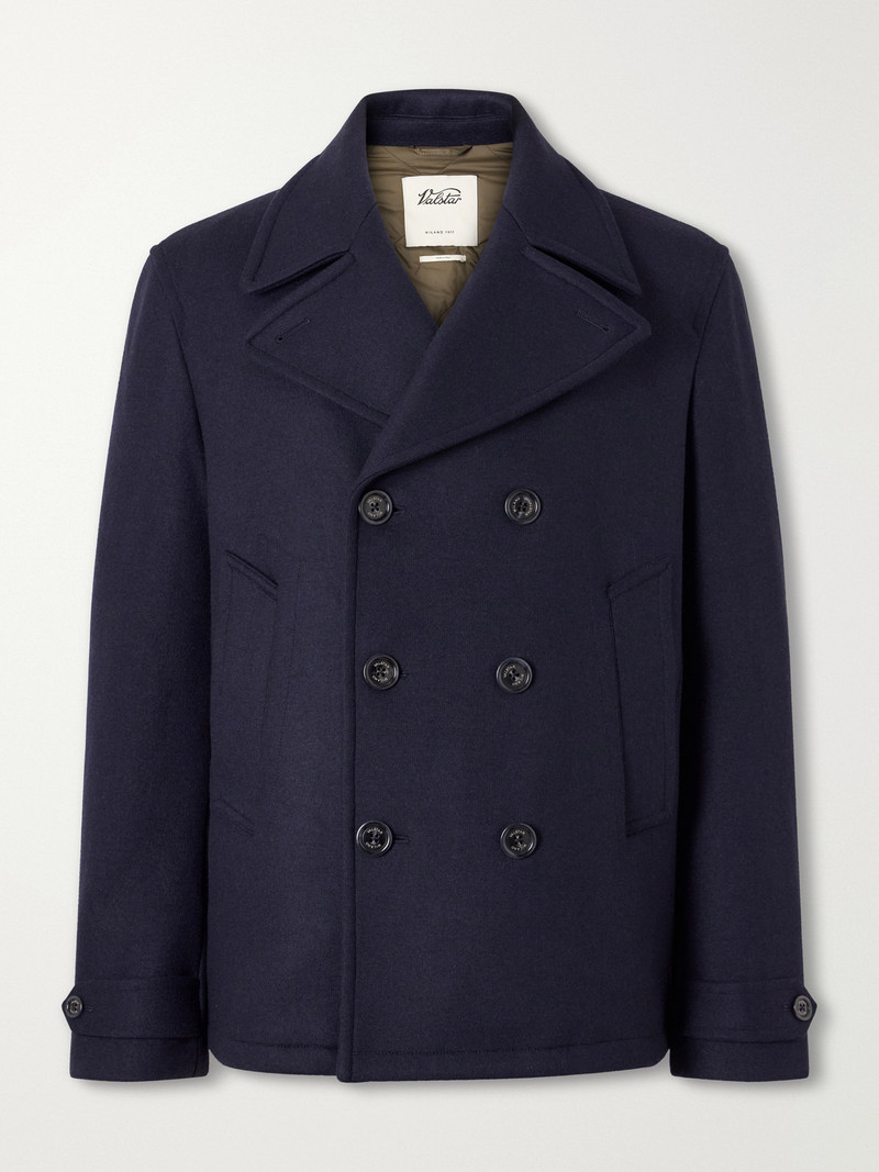 Ben Padded Wool-Blend Felt Peacoat 1
