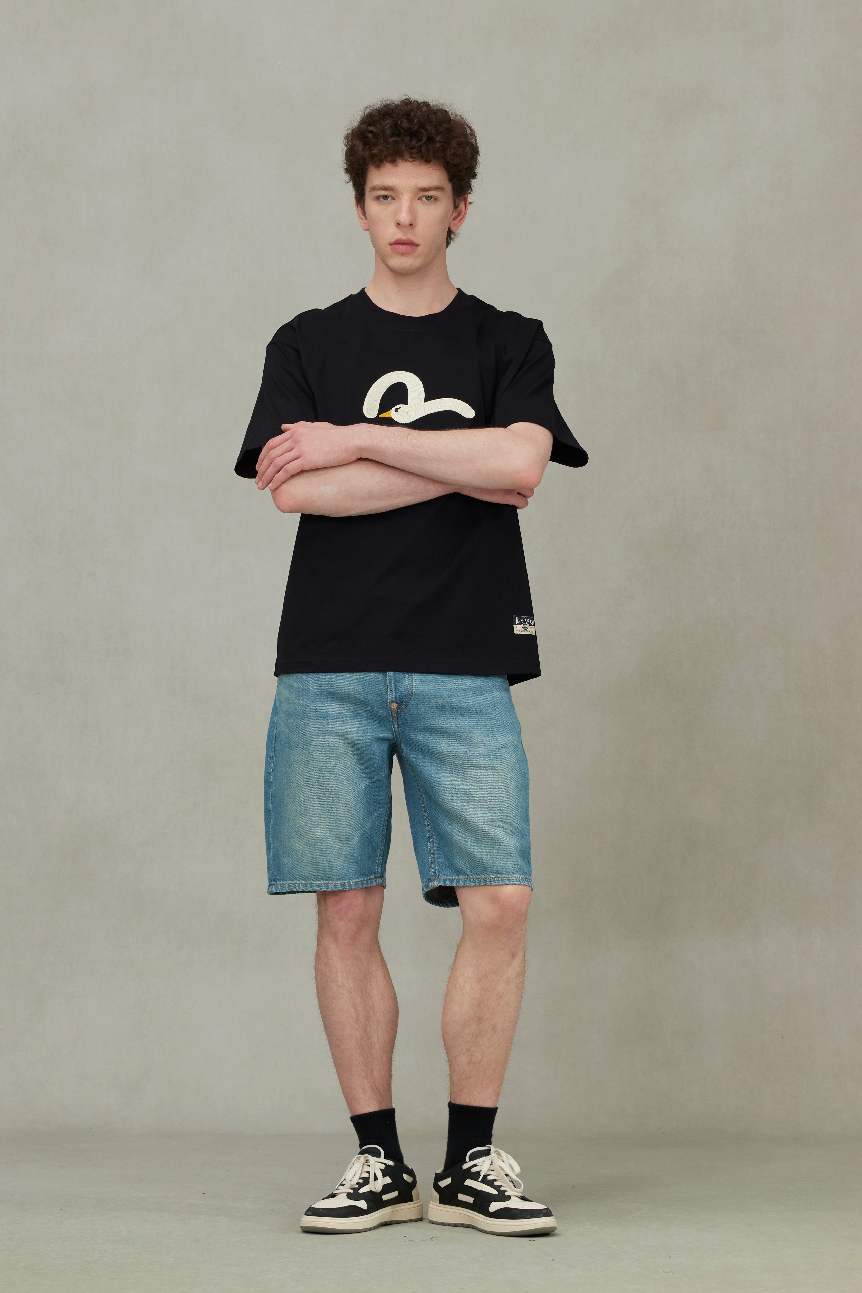Playful Seagull Embroidery Relax Fit T-Shirt - 3