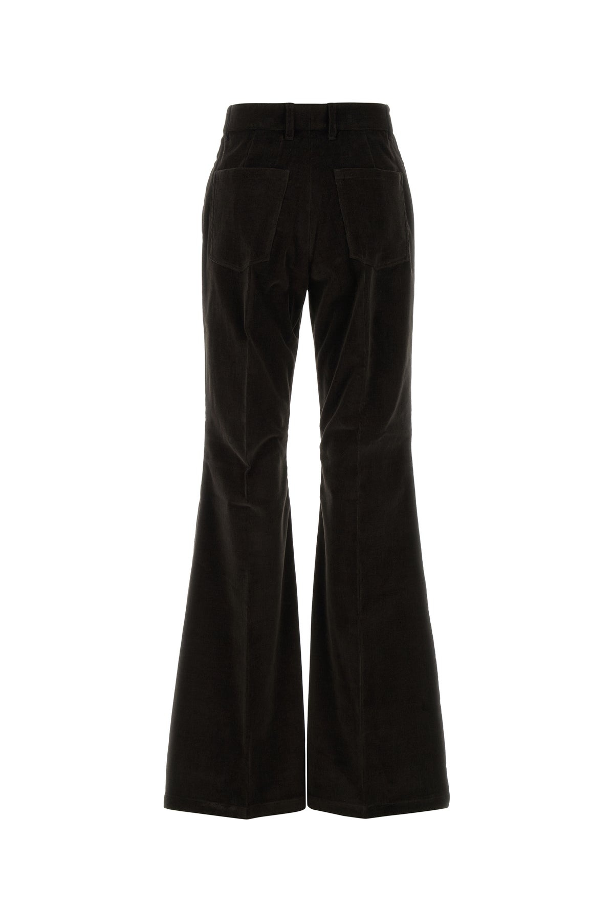 Dark brown corduroy flared pant - 2