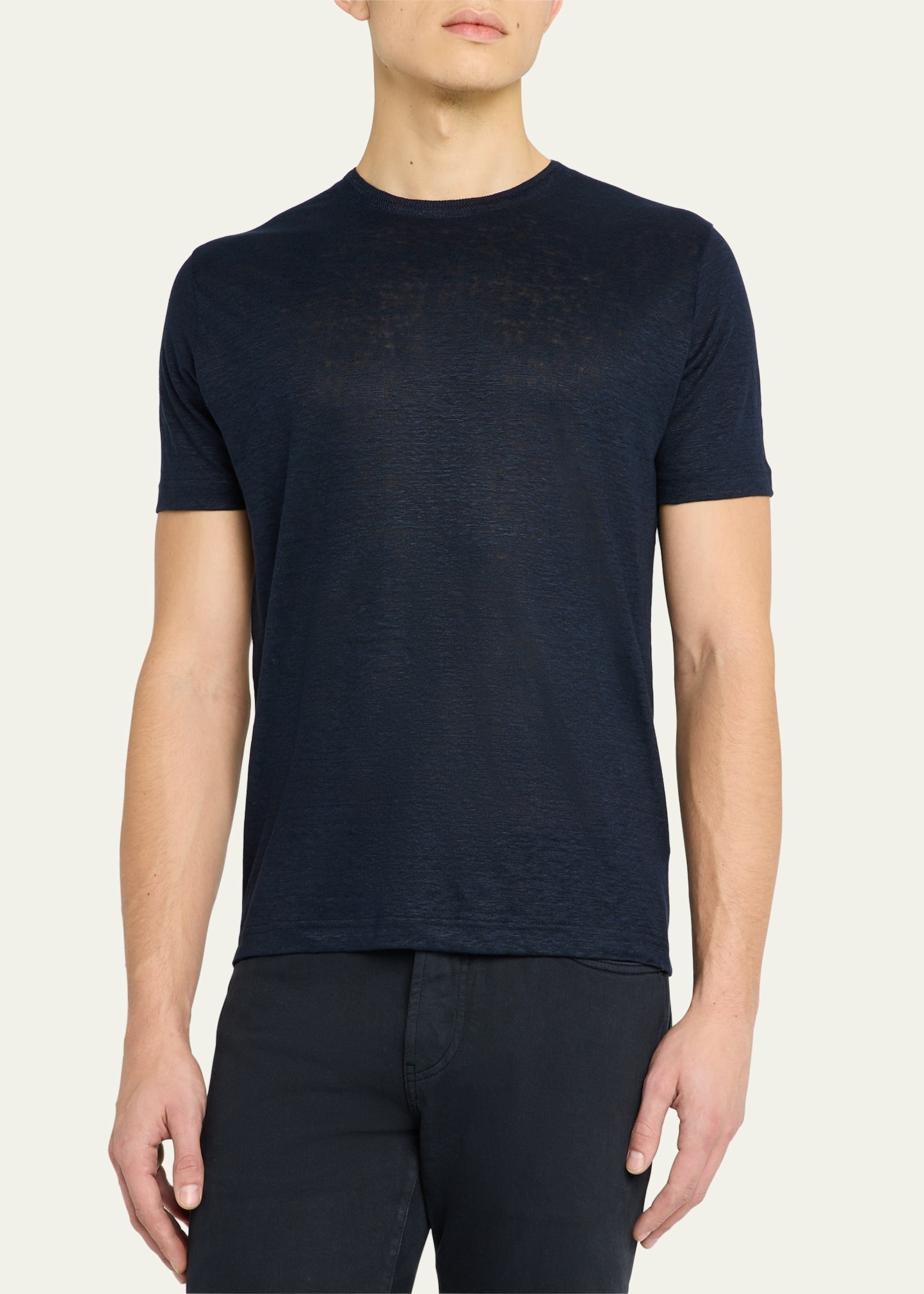 Men's Sam Linen Crewneck T-Shirt - 4