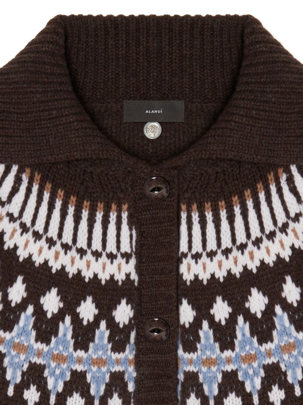 fair isle intarsia knit wool cardi coat - 6