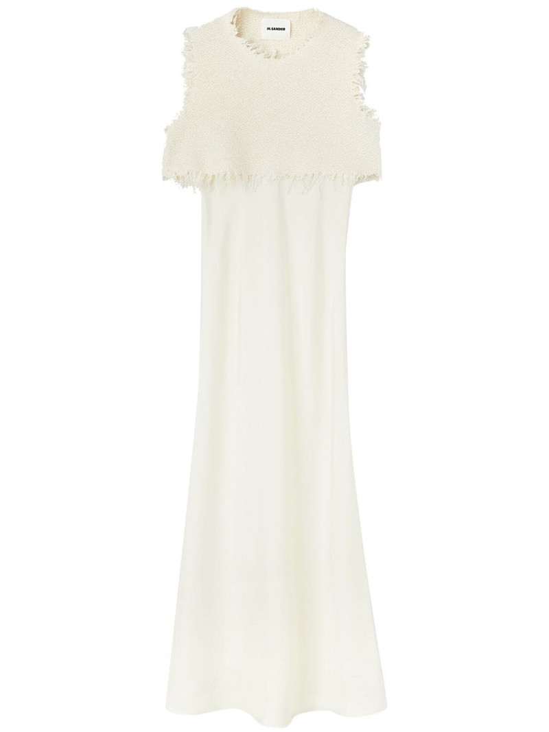 layered wool-silk blend dress 1