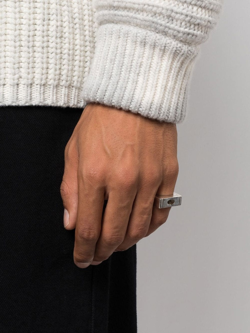 Parts of Four Plate sterling silver diamond ring outlook