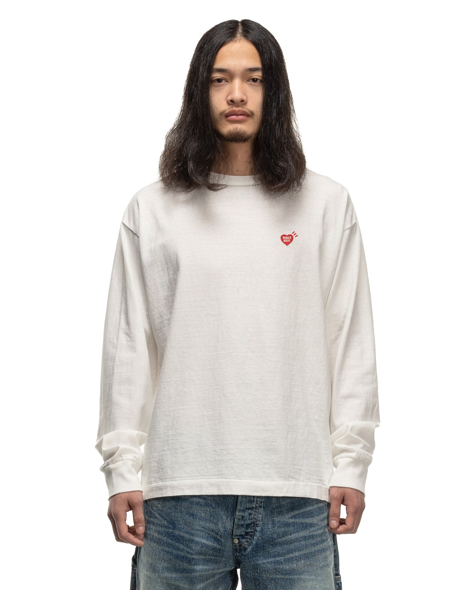 L/S T-SHIRT #3 WHITE - 4