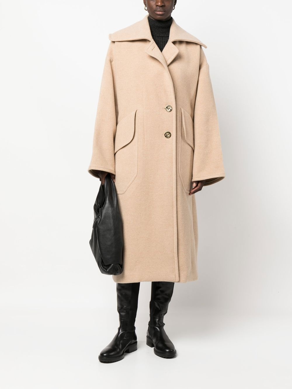 Maxi single-breasted coat - 2