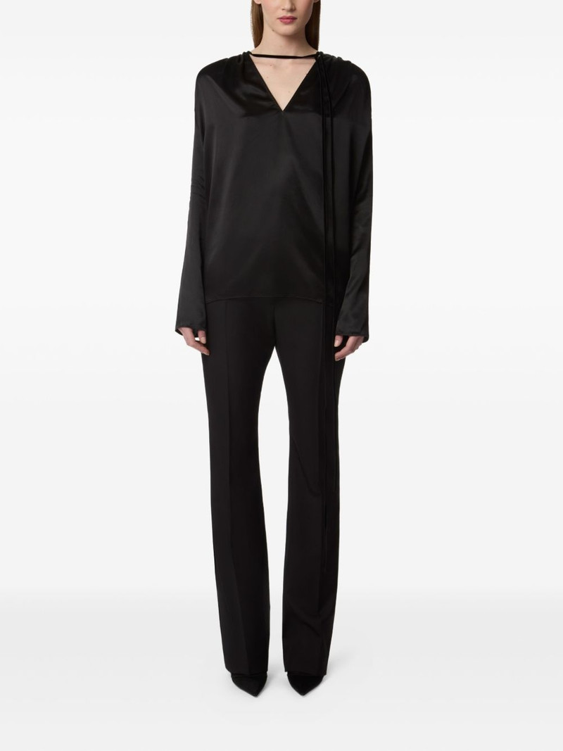 NINA RICCI V-neck satin top outlook