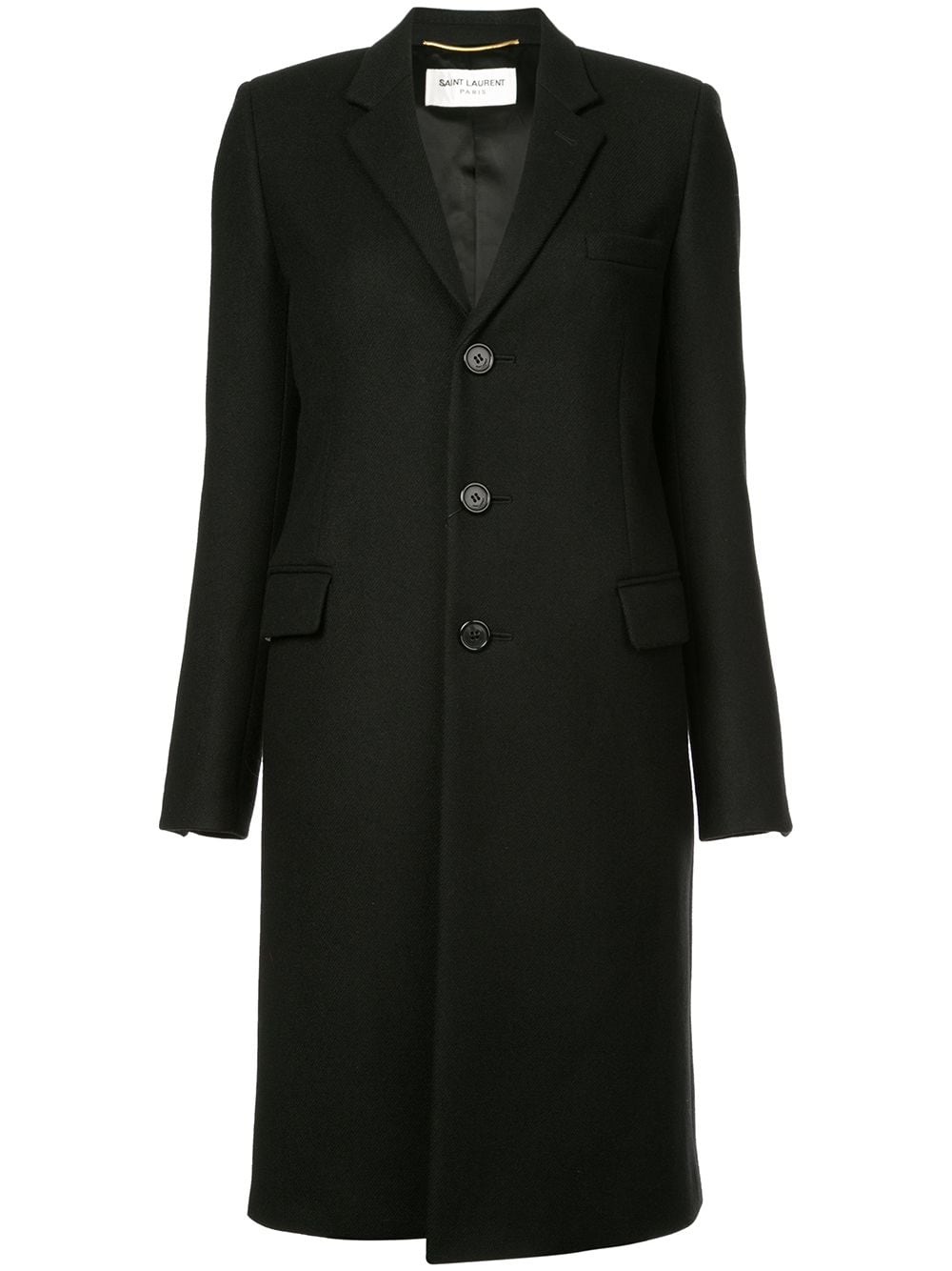 single-breasted fitted coat - 1