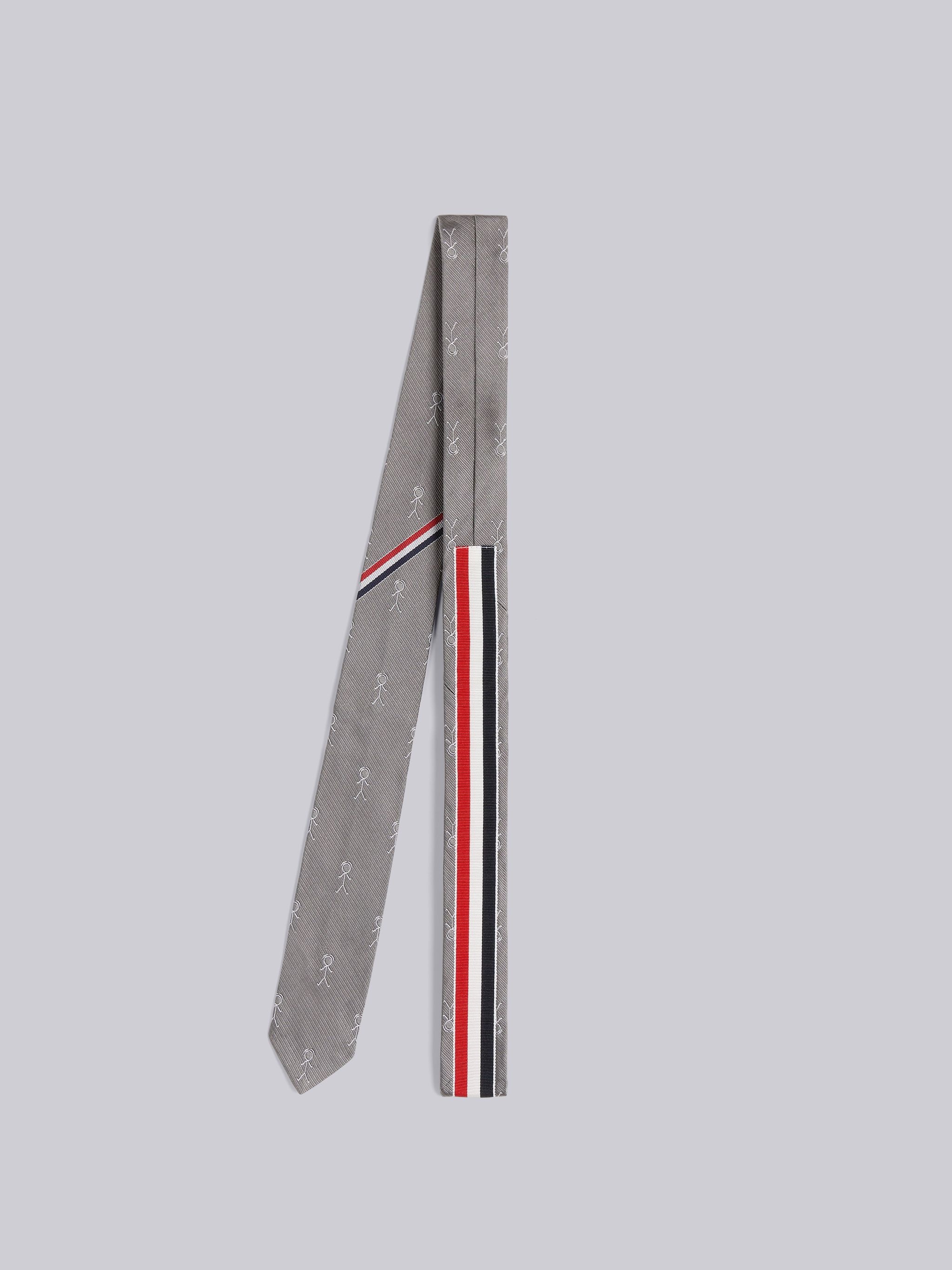 Medium Grey Jacquard Engineered Mr. Thom Icon Classic Tie - 3