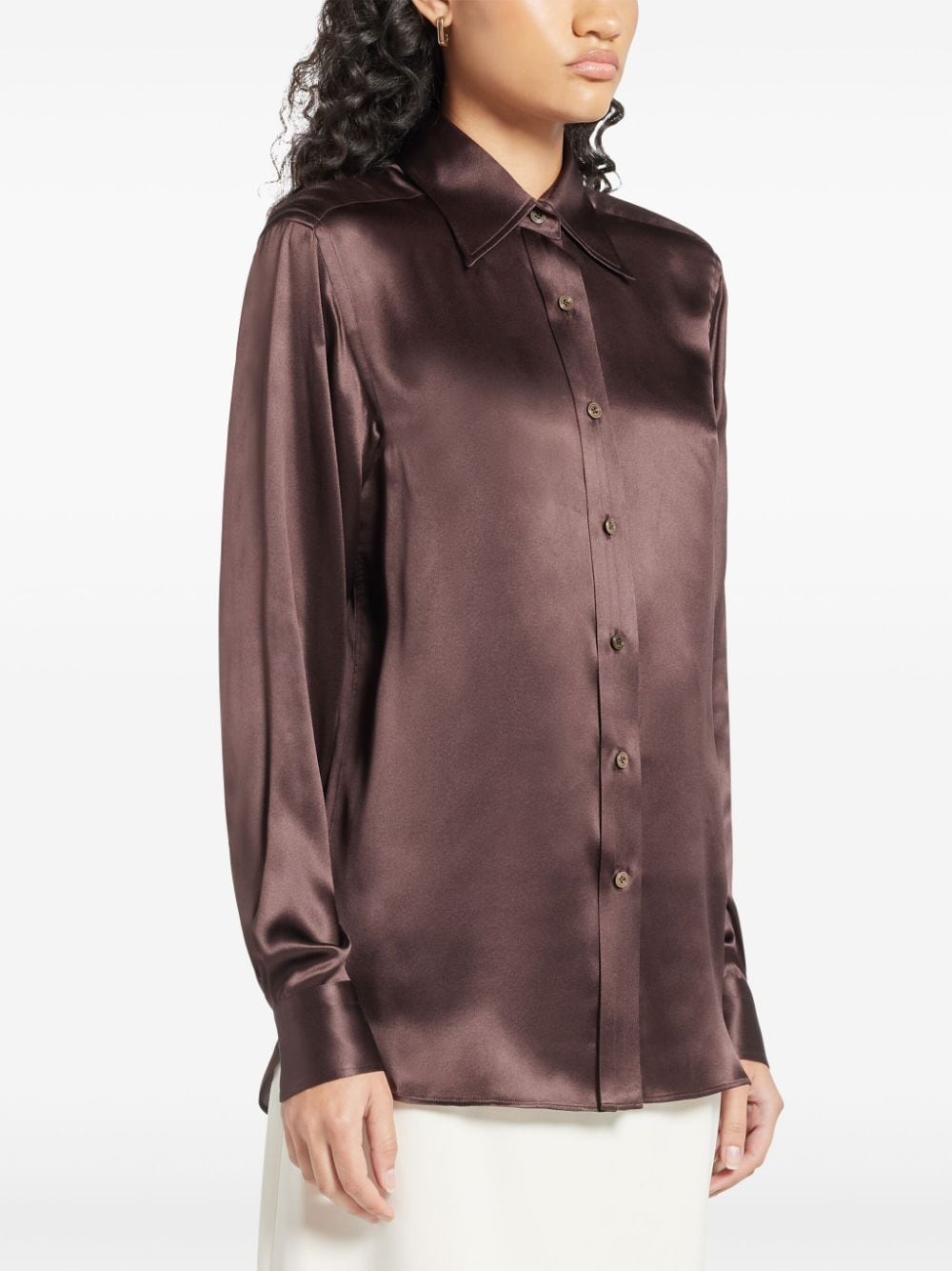 buttoned silk shirt - 3