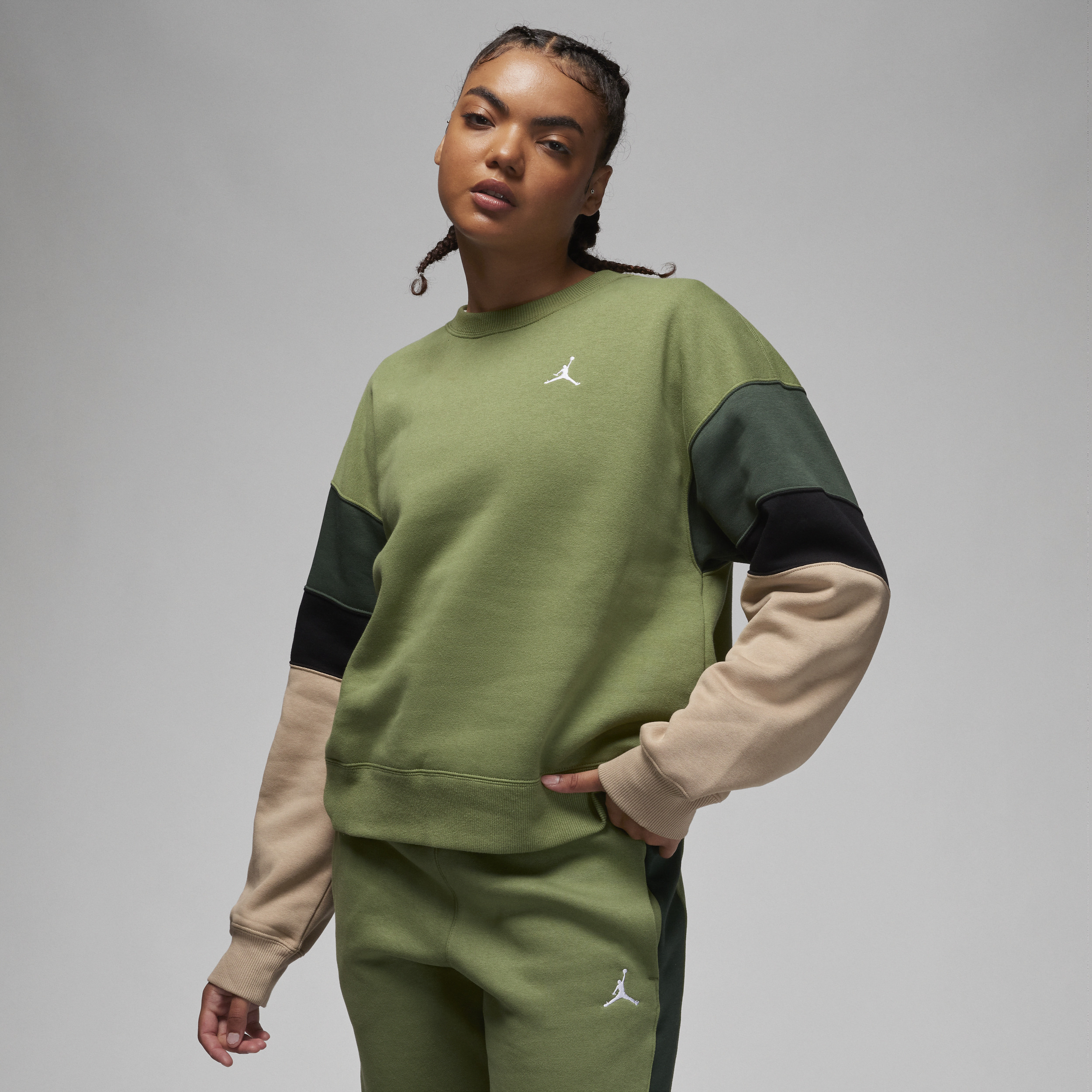 Women's Jordan Brooklyn Fleece Crewneck Sweatshirt - 1