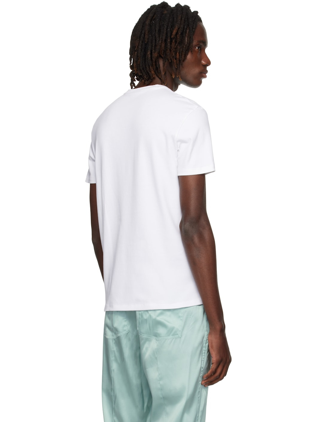 White Cotton Crewneck T-shirt - 3