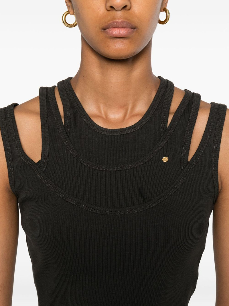 triple strap ribbed vest 5