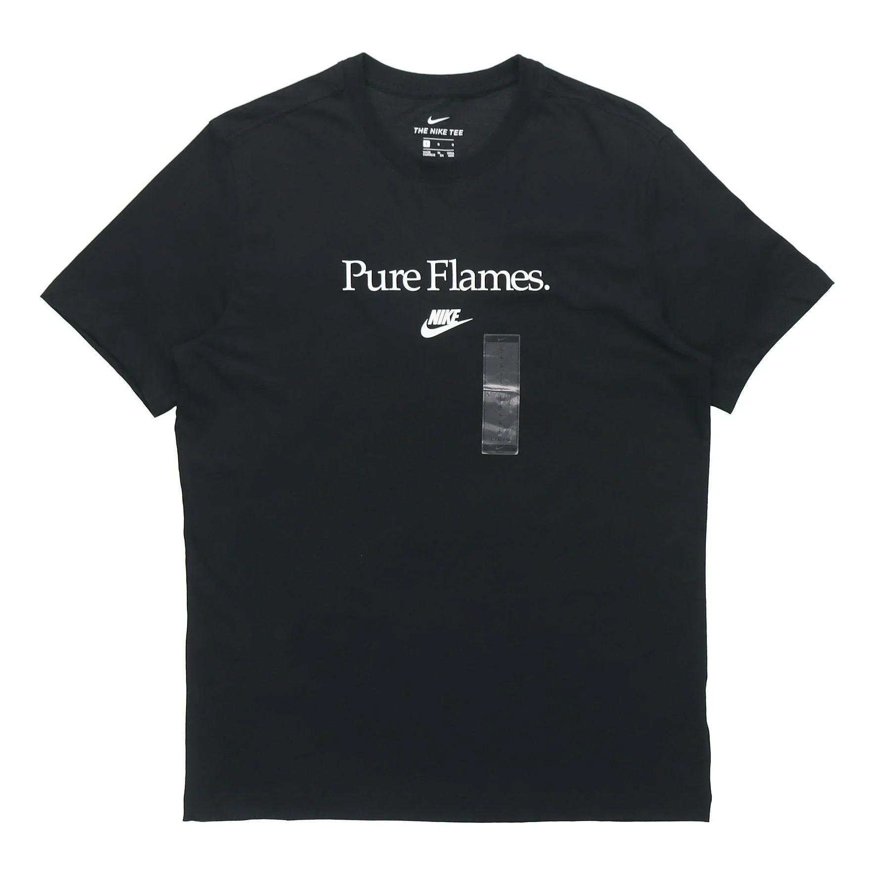 Nike Alphabet Printing Round Neck Short Sleeve Black CK9768-010 - 1